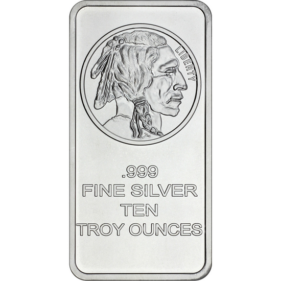 Silver American Buffalo Bar - 10oz